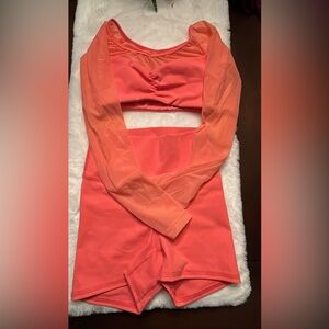 Coral Long Sleeve Activewear Set